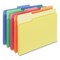 Universal Deluxe Colored 1/3-Cut Top Tab Letter Size File Folders - Assorted (100/Box)